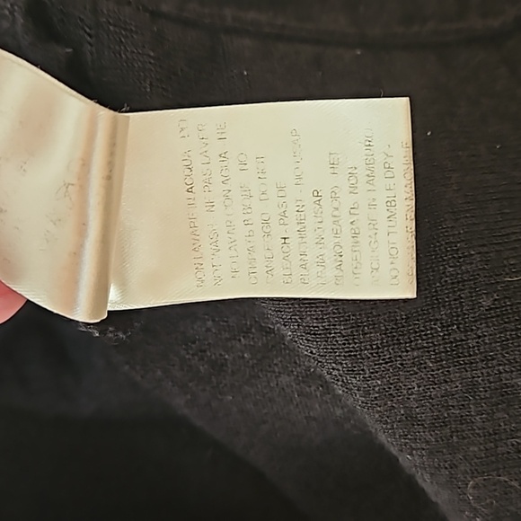Agnona Black cashmere Fancy Cardigan. Ties w/sequins, sheer collar, POCKETS. 1x. - Picture 8 of 13